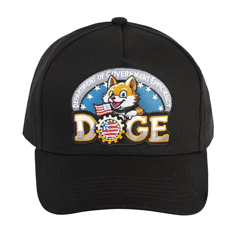 Jeados Doge Hat, Department of Government Efficiency Embroidered Logo Cap, Black D.o.g.e. Musk and Trump Fans, Schwarz, 0-2 von Jeados