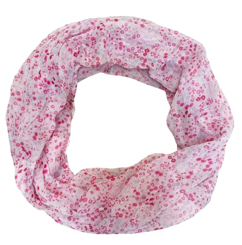 Jeamis Blümchen Seide Loop Farbverlauf Frühling Rundschal Unisex Sommer Herbst Leicht Schal Stola Silk Blume Kamille (Pink) von Jeamis