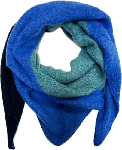 Jeamis XXL Dreieck Strickschal Warmer Winter Schal Fashion Tuch Herbst Frühling Schlauschal (Blaugrün) von Jeamis
