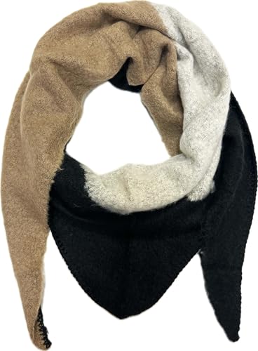 Jeamis XXL Dreieck Strickschal Warmer Winter Schal Fashion Tuch Herbst Frühling Schlauschal (Braun) von Jeamis