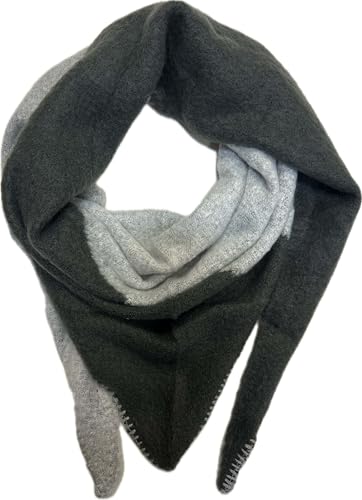 Jeamis XXL Dreieck Strickschal Warmer Winter Schal Fashion Tuch Herbst Frühling Schlauschal (Schwarz) von Jeamis