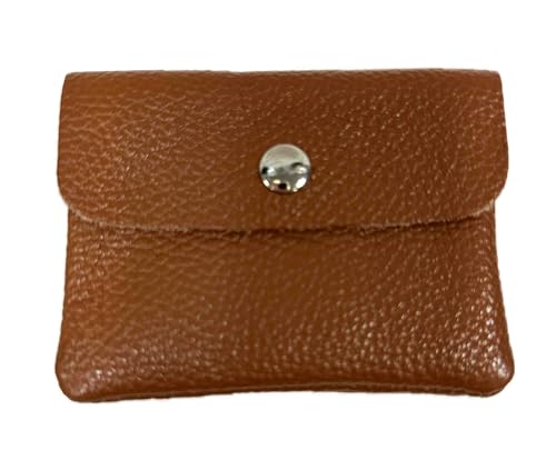 Leder mini Geldbörse Kartenetui Portemonnaie Geldbeutel Wallet echtes Leder Made in Italy (Braun) von Jeamis