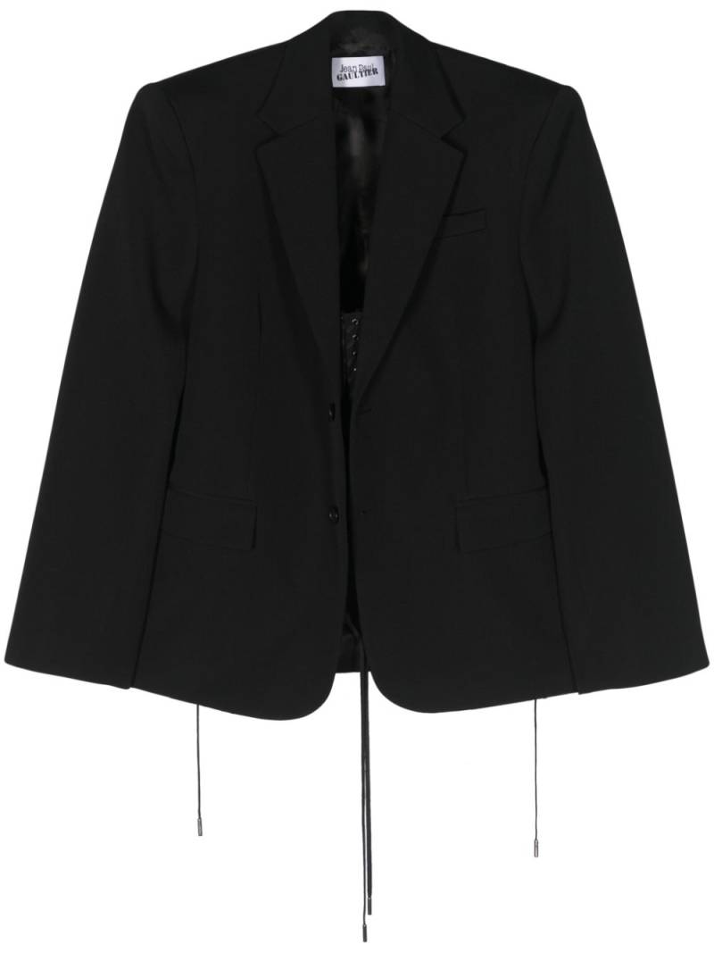 Jean Paul Gaultier Einreihiger Blazer mit Corsage - Schwarz von Jean Paul Gaultier