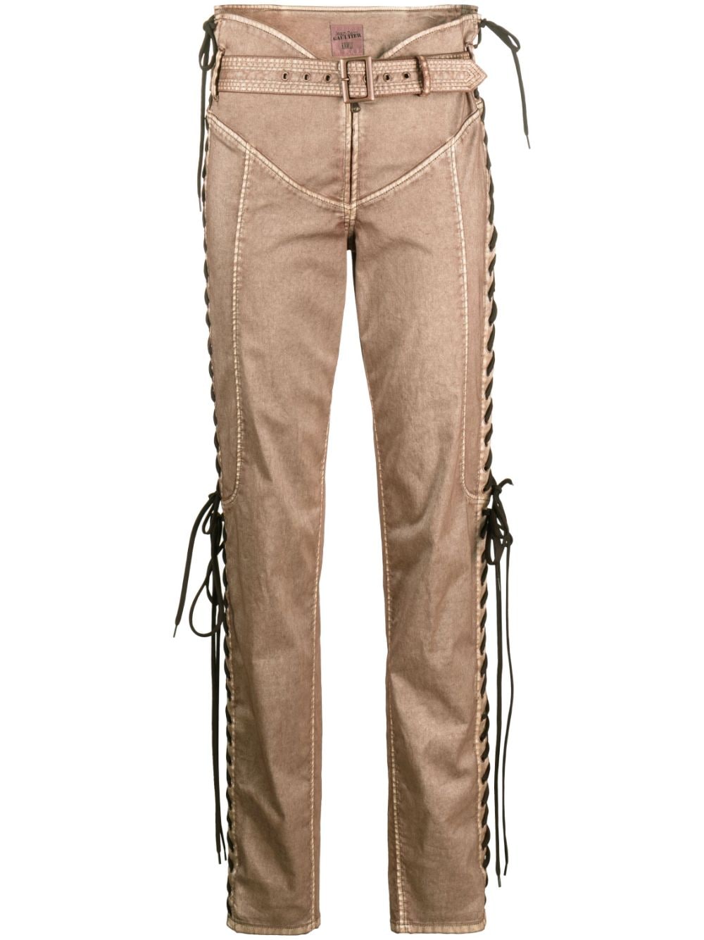 Jean Paul Gaultier x KNWLS Hose mit schmalem Bein - Braun von Jean Paul Gaultier