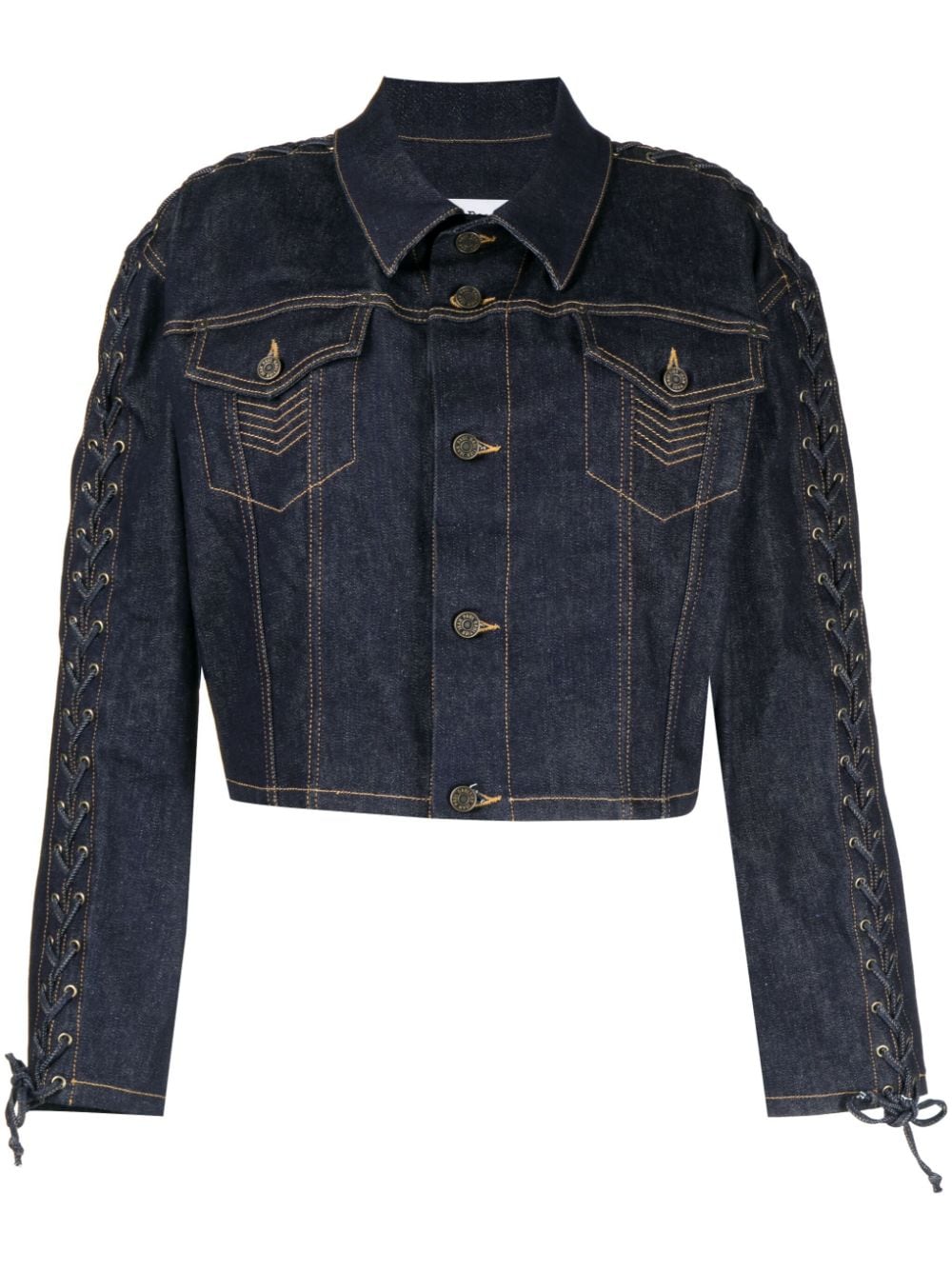 Jean Paul Gaultier Jeansjacke mit Schnürung - Blau von Jean Paul Gaultier