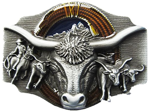 JEAN'S FRIEND New Vintage Longhorn Rodeo Bull Western Belt Buckle Gürtelschnallen US Stock von JEAN'S FRIEND