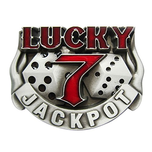 Jean's Friend New Vintage Lucky 7 Gamble Dice Jackpot Enamel Belt Buckle Gürtelschnallen von Jean's Friend