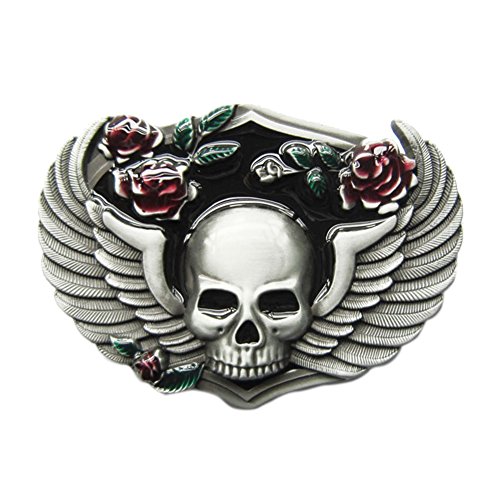 JEAN'S FRIEND New Vintage Western Flowers Wings Emo Skull Belt Buckle Gürtelschnallen US Stock von JEAN'S FRIEND