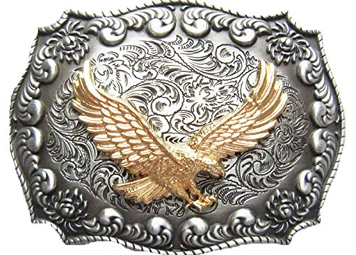 JEAN'S FRIEND Western Rodeo Fly Eagle Double Color Belt Buckle Gürtelschnallen US Stock JEAN'S FRIEND Western Rodeo Fly Eagle Double Color Belt Buckle Gürtelschnallen US Stock von JEAN'S FRIEND