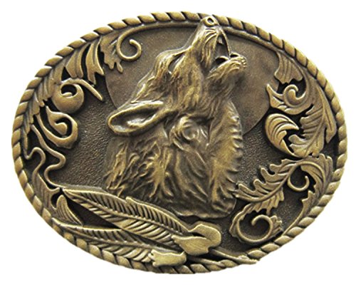 Wolf Horse Western Wildlife Belt Buckle Gürtelschnallen Mix Styles Choice US Stock (1) von Jean's Friend