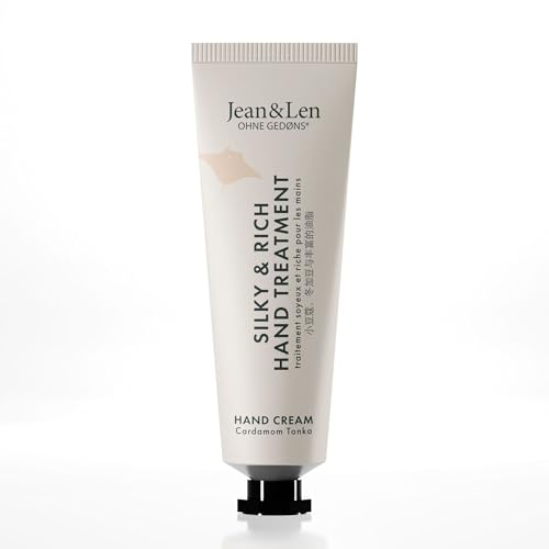 Jean & Len Mini Silky & Rich Treatment Cardamom & Tonka, 100% recyclebare Alutube (ohne Deckel), praktische Reisegröße, sorgt für weiche Hände, Handcreme mini, ohne Parabene & Silikone, vegan, 30 ml von Jean & Len