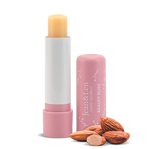 Jean & Len Sensitiver Lip Balm mit Bio-Sheabutter & Bio-Mandelöl, beruhigt, bewahrt die Lippen vor dem Austrocknen, für geschmeidig weiche Lippen, Ohne Mineralöl, Parfümfrei, vegan, 4,7 g von Jean & Len