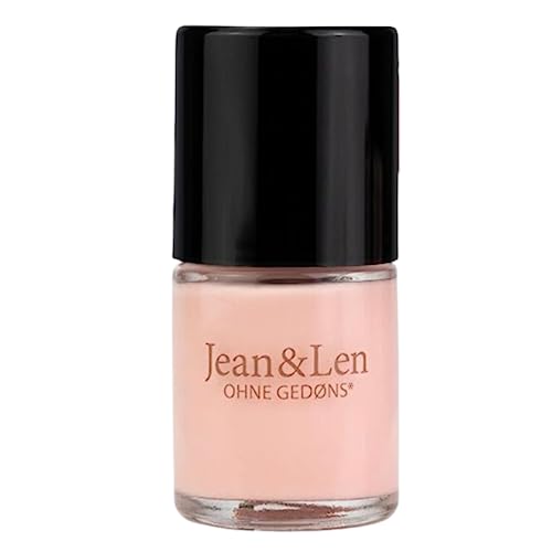 Jean & Len plant-based nail polish Soft Rosé (205), schnelltrocknende Textur, hochpigmentierte Formel, pflanzenbasierter & veganer Nagellack, mit breitem Pinsel, ohne Silikone & Parabene, 12 ml von Jean & Len