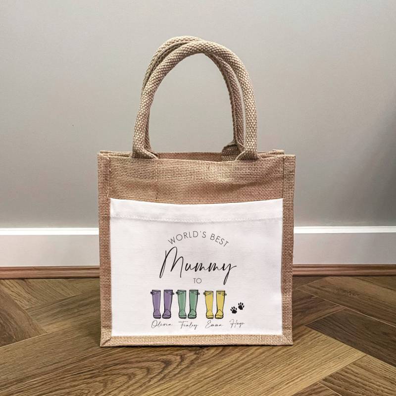 Personalisierte Best Mummy Tasche - Muttertagsgeschenk Nanny Geschenke Personalisierter Muttertag Muttertagsgeschenke Gummistiefeltasche Nan von JeanAndMoon