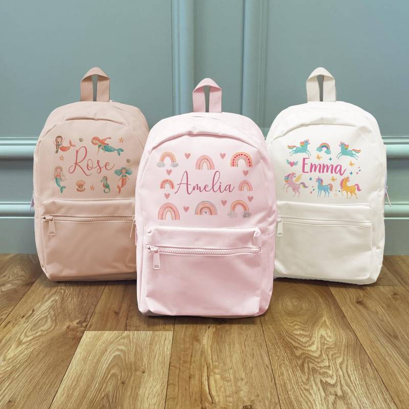 Personalisierter Mädchen Rucksack - Kinder Schultasche Kinderwagentaschen Back To School Kindertaschen Rucksäcke von JeanAndMoon