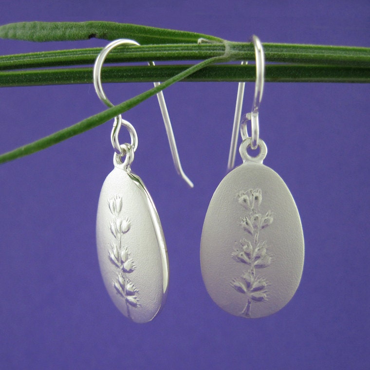 Lavendel Ohrringe, Oval Zweig Knospe Aus Unserer Kollektion Lavande von JeanDesignsJewelry