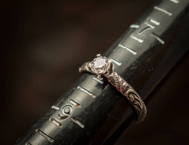 Facettierter Rund Geschliffener Cz Ring Facettierter Rund Geschliffener Cz Ring von JeanMegahanArt