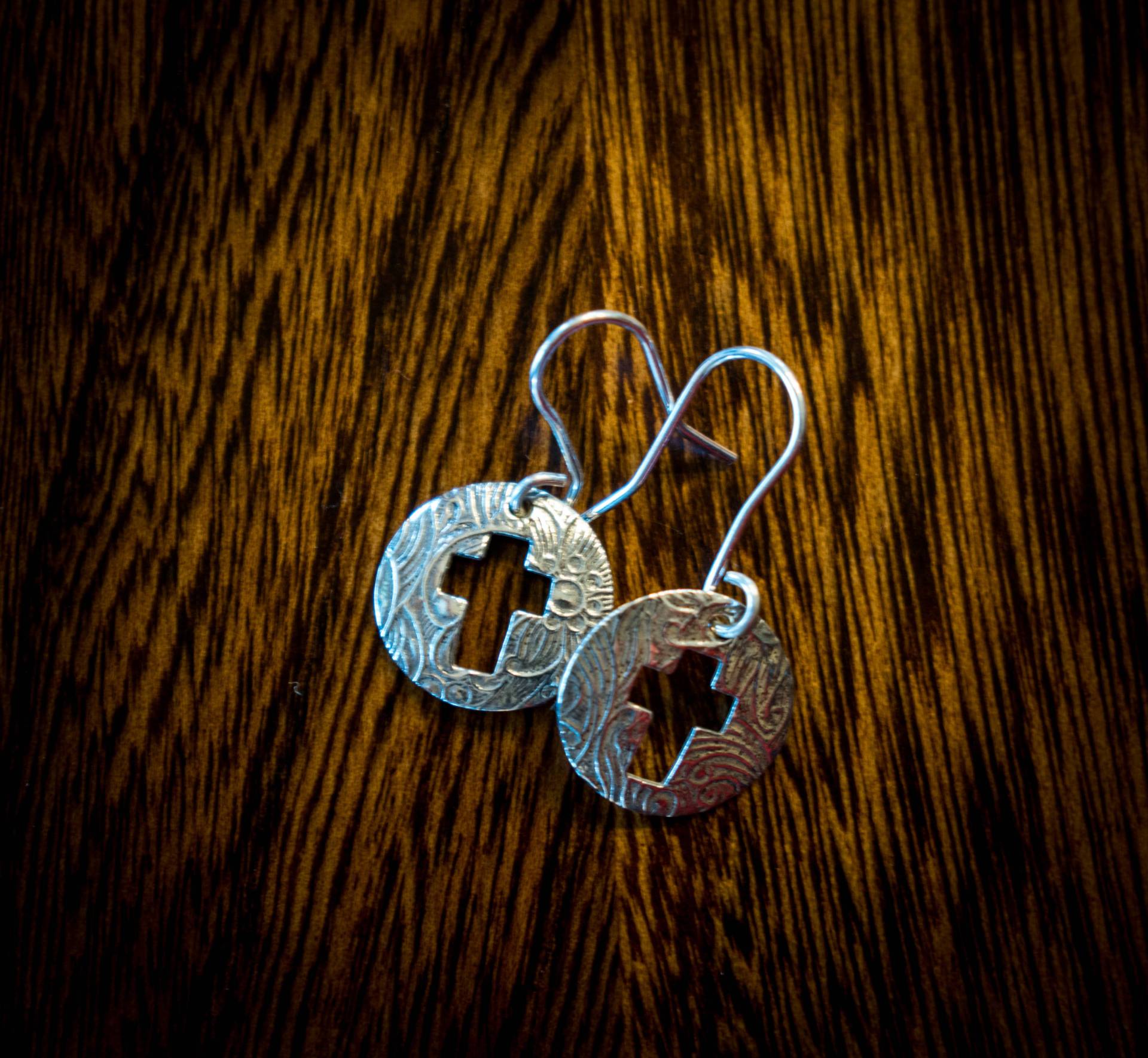sterling Silber Kreuz Ohrringe sterling Silber Kreuz Ohrringe von JeanMegahanArt