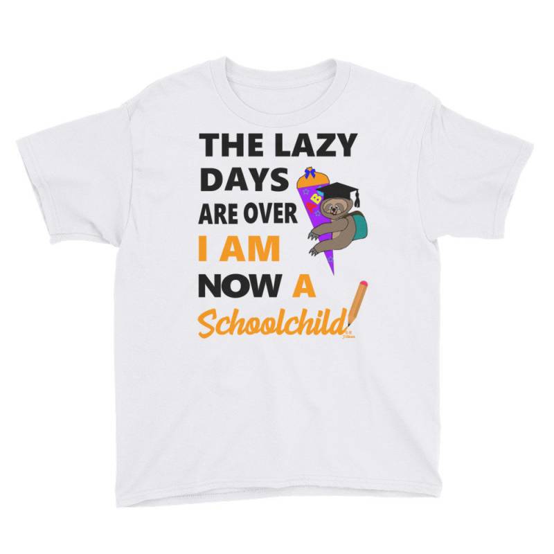 Back To School Kindergarten - The Lazy Days Are Over Now Sloth Youth Short Sleeve T-Shirt von JeanOlivierDesigns
