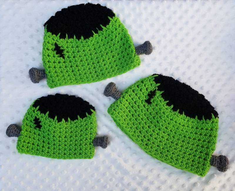 Gehäkelte Frankenstein Hütchen Gehäkelte Frankenstein Hütchen von JeanieFayeknits