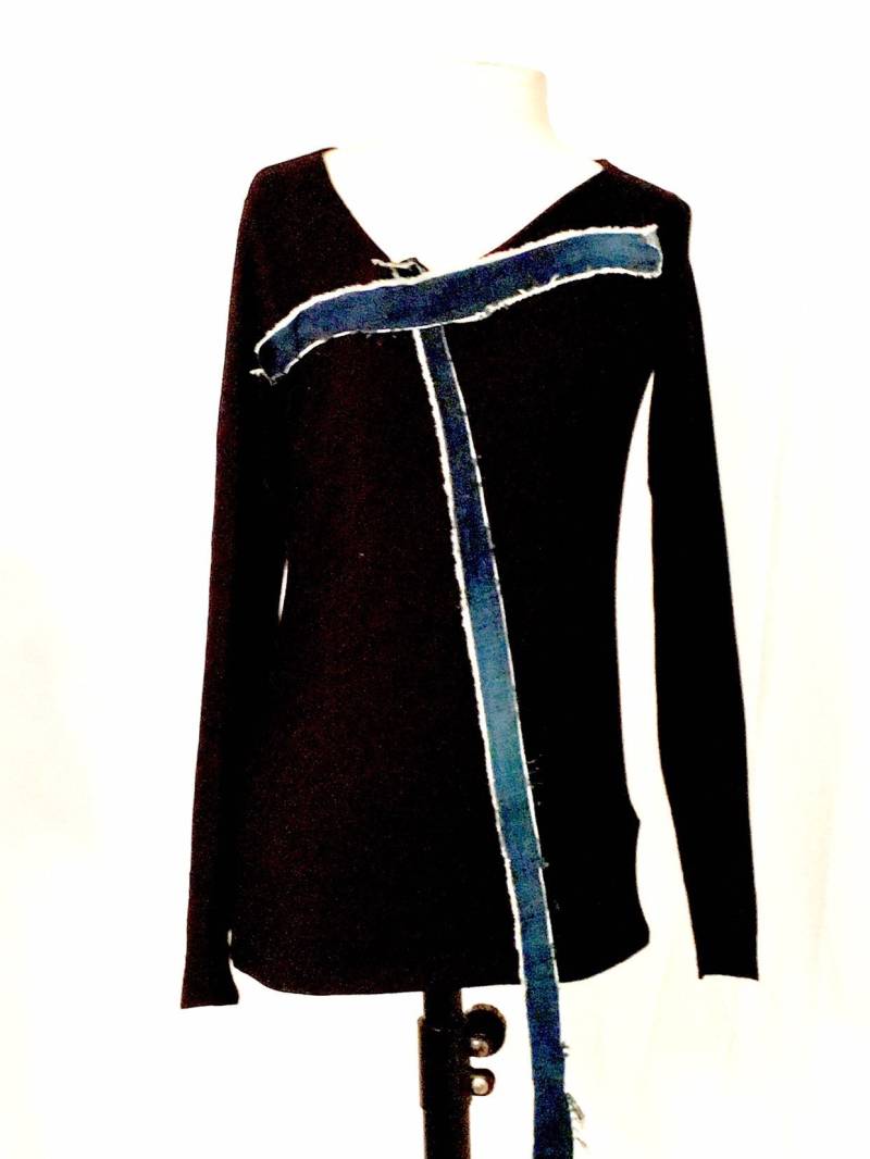 Jeans Abstraktes Kreuz Top von JeanieMadsen