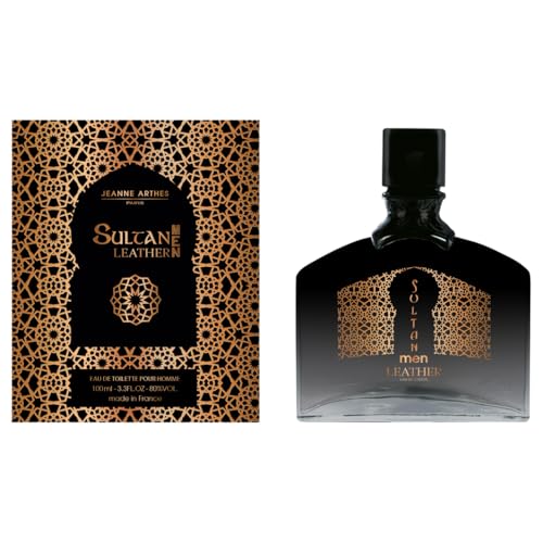 JEANNE ARTHES – Sultan Men Leather Herrenparfüm – Eau de Toilette – 100 ml Sprühflasche – Hergestellt in Grasse von Jeanne Arthes