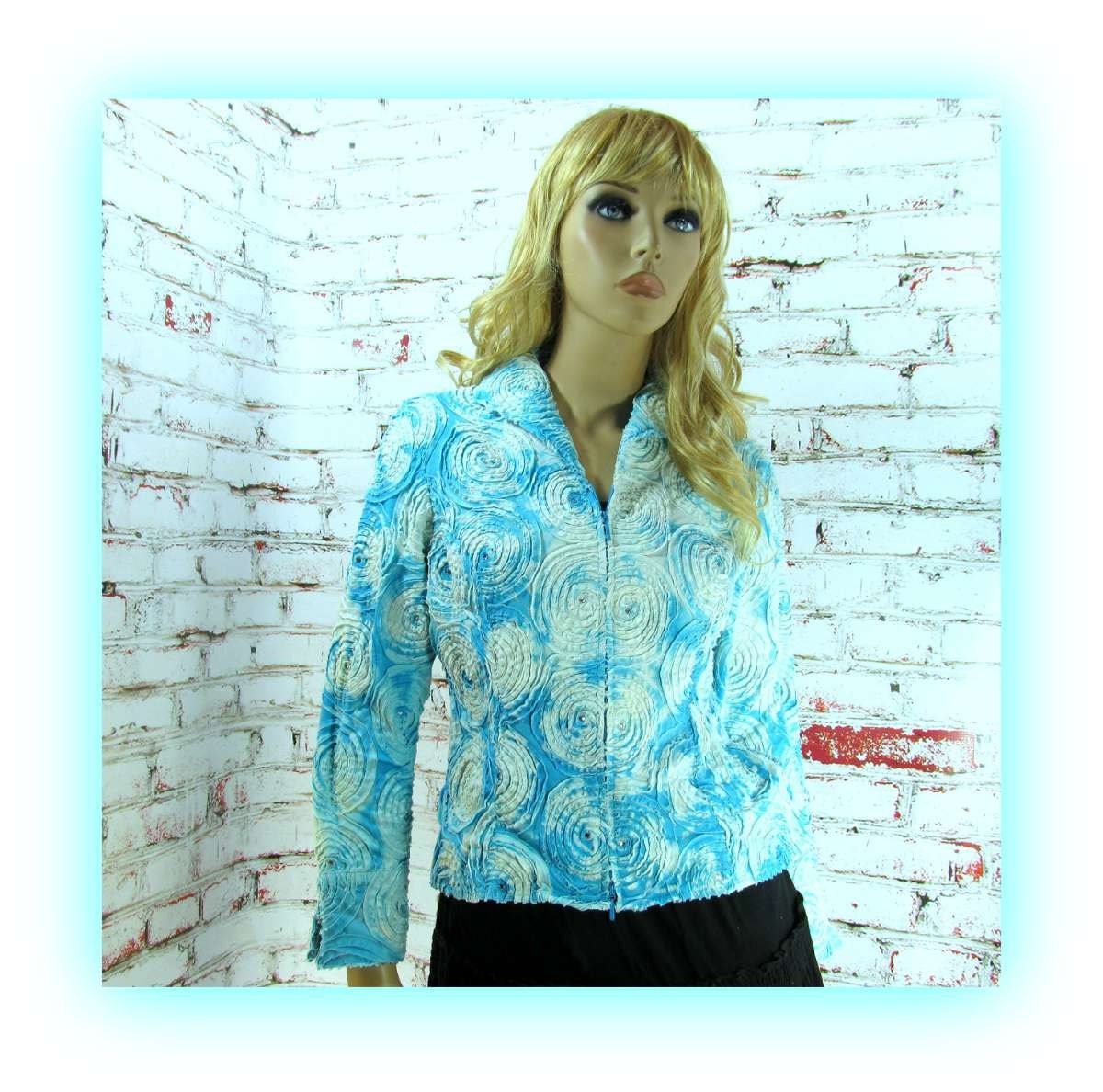 Damenjacke - Damenmanteljacke -Bestickte Jacke -Modejacke -Couture Kleidung, Größe Medium von JeanniesArtToWear