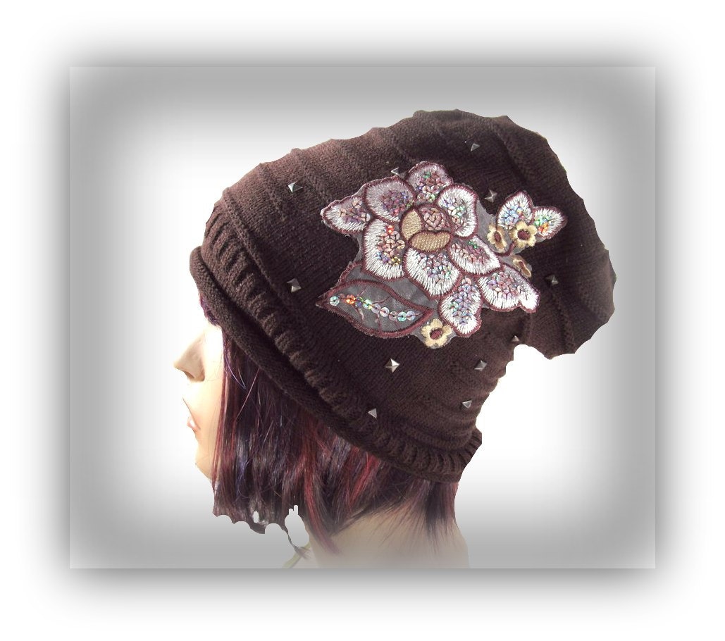 Slouchy Beanie, Strickmütze, Braune #15 von JeanniesArtToWear