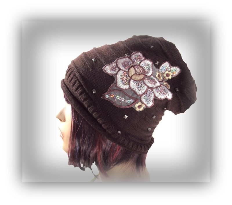 Slouchy Beanie, Strickmütze, Braune #15 von JeanniesArtToWear