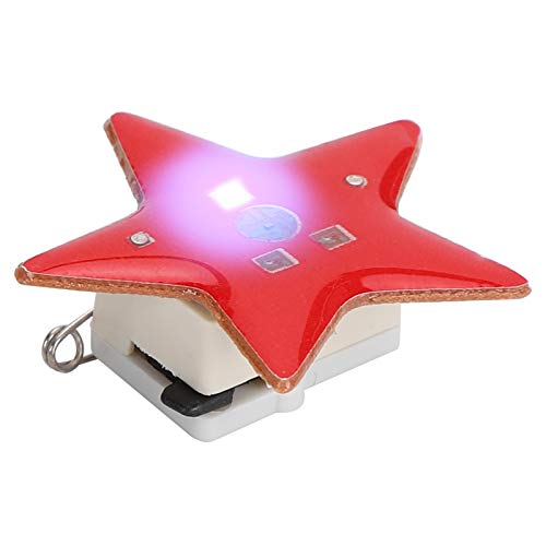 Fünf-Punkt-Stern blinkende LED-Brosche Pin Weihnachtsbroschen DIY Handwerk für Party begünstigt Kinder Kleidung Dekor von Jeanoko