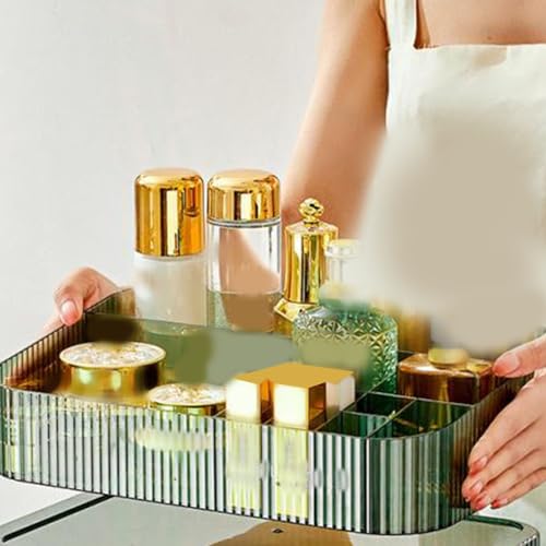 Jeanoko Desktop-Make-up-Organizer, Transparentes Acryl-Make-up-Organizer-Tablett für die Arbeitsplatte von Jeanoko