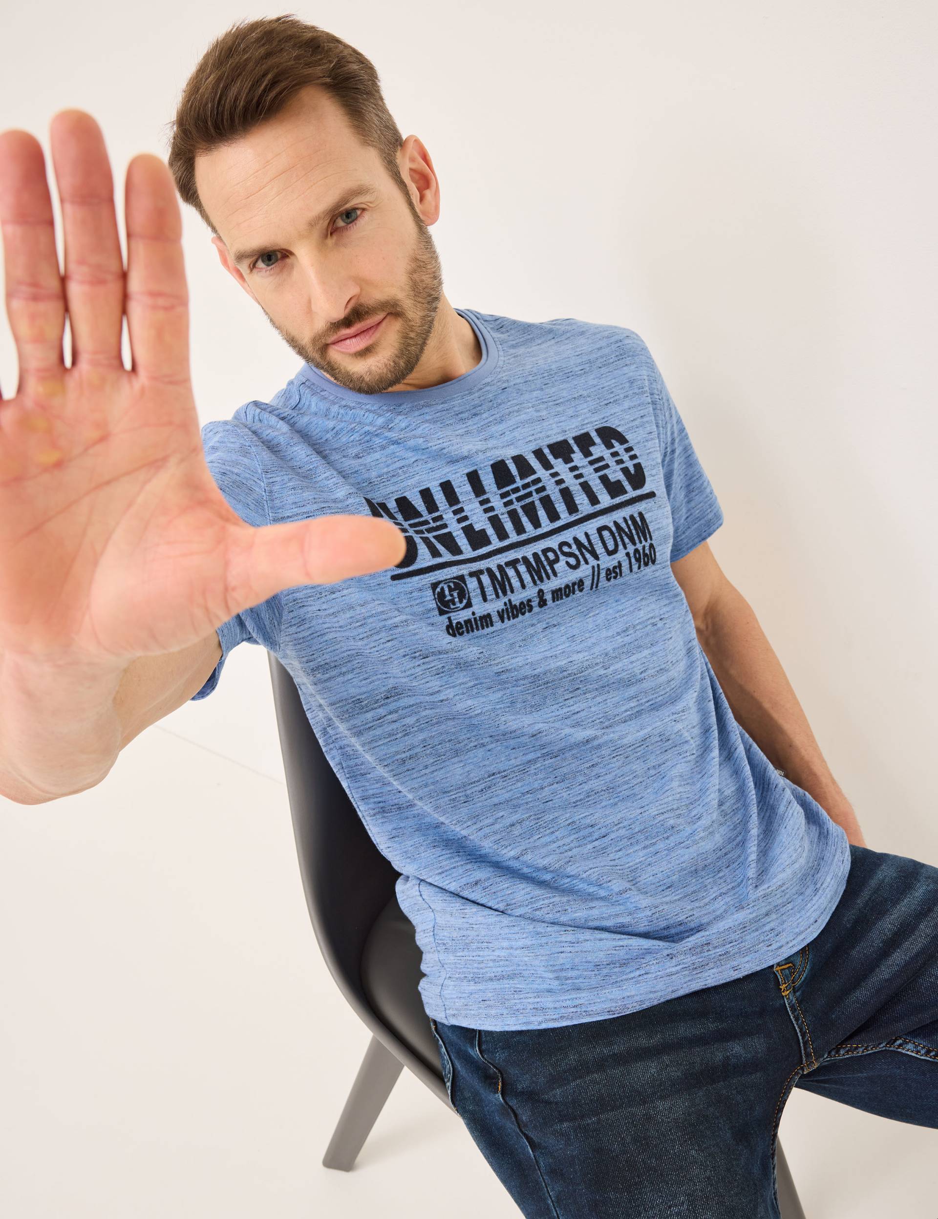 Allrounder: Softes T-Shirt m. Print von Jeans Fritz