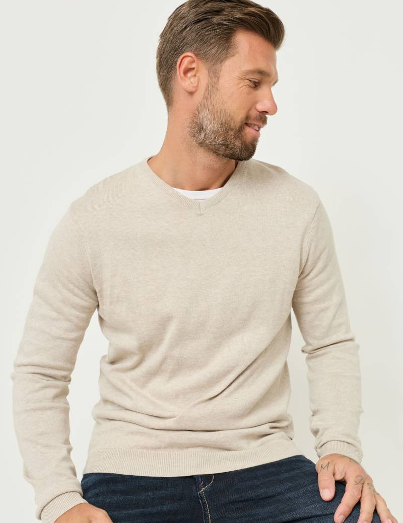 Basic Pullover mit V-Ausschnitt von Jeans Fritz