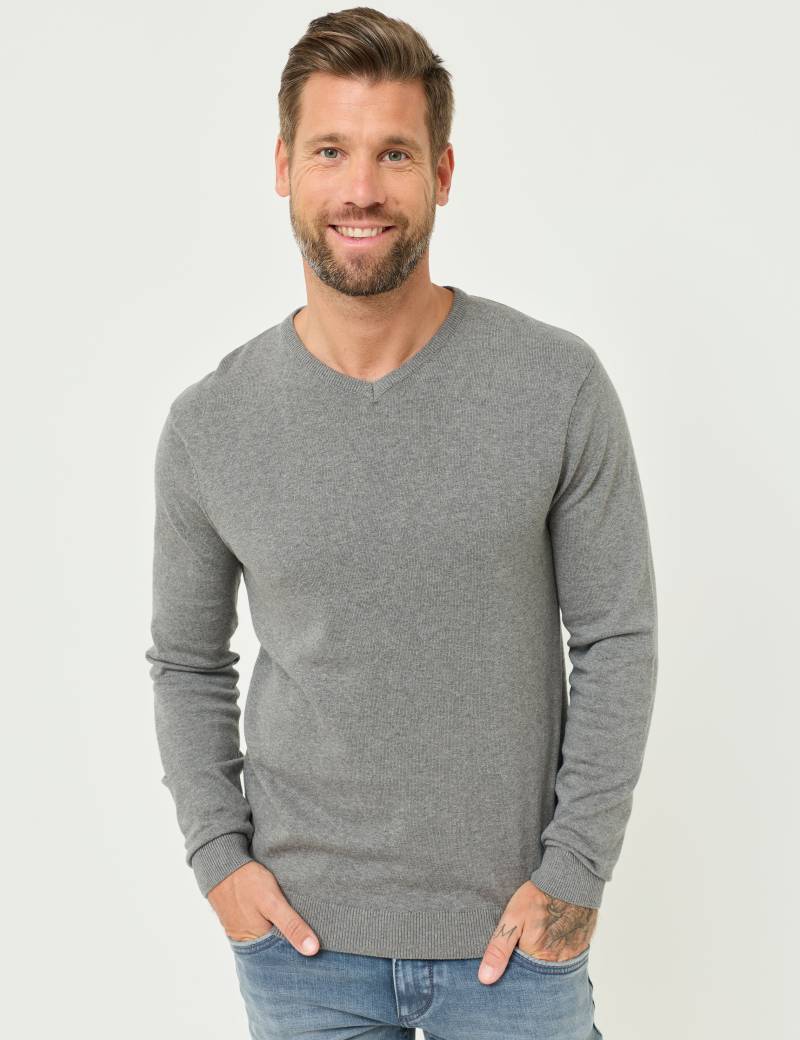 Basic Pullover mit V-Ausschnitt von Jeans Fritz