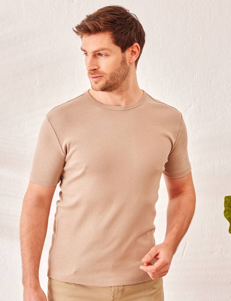 Basic Ripp-Shirt, Rundhals von Jeans Fritz