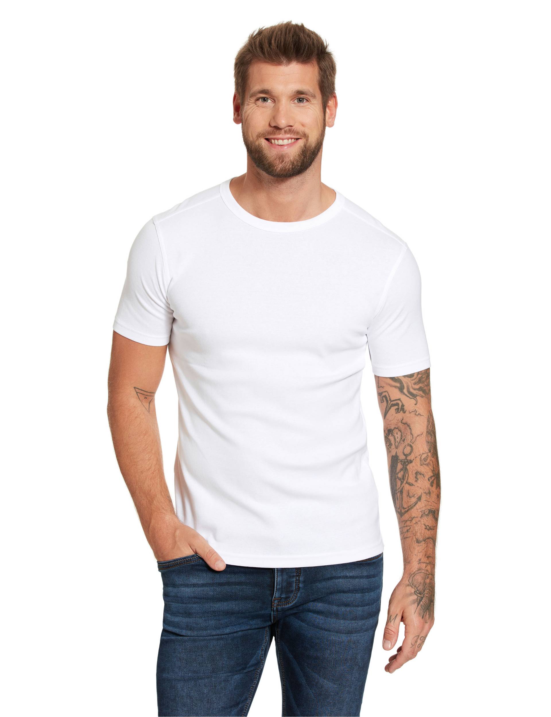 Basic Ripp-Shirt, Rundhals von Jeans Fritz