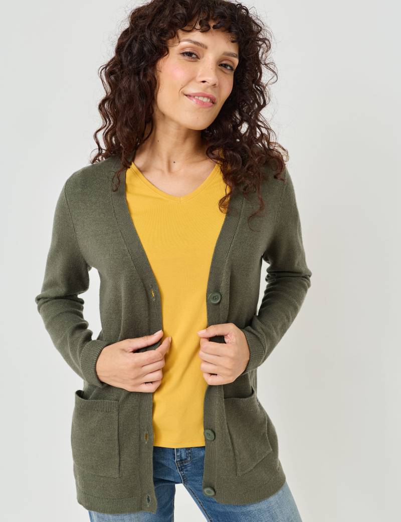 Basic Strickjacke mit Knopfleiste von Jeans Fritz