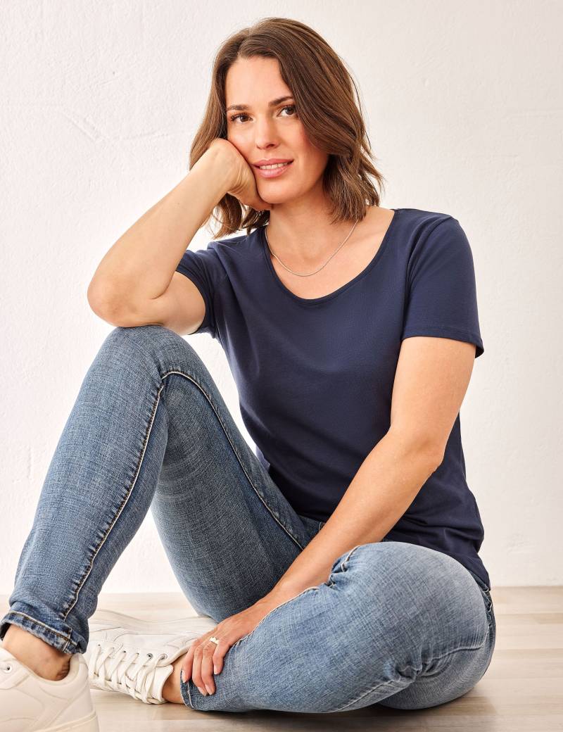 Basic T-Shirt Baumwolle Modell LEA von Jeans Fritz