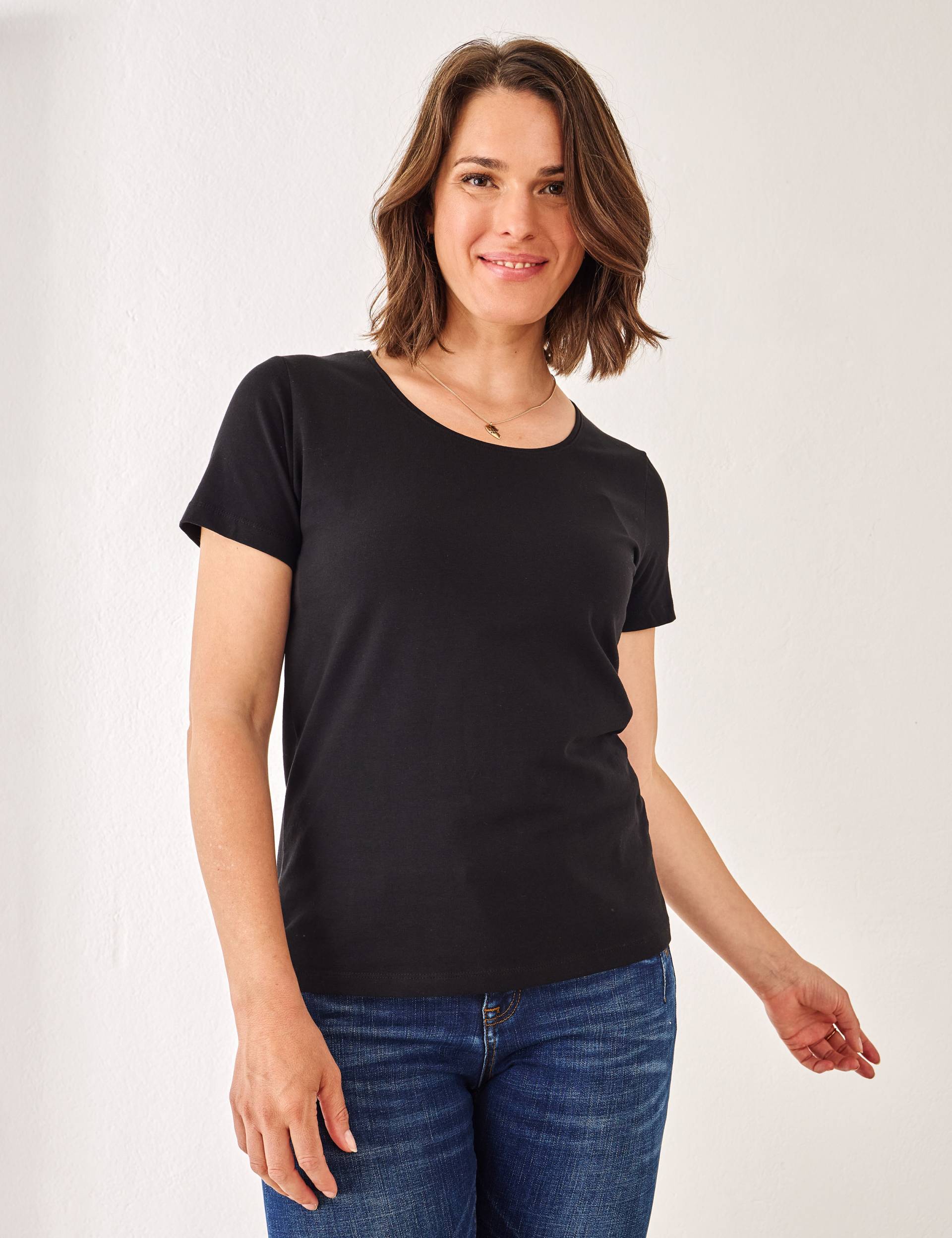 Basic T-Shirt Baumwolle Modell LEA von Jeans Fritz