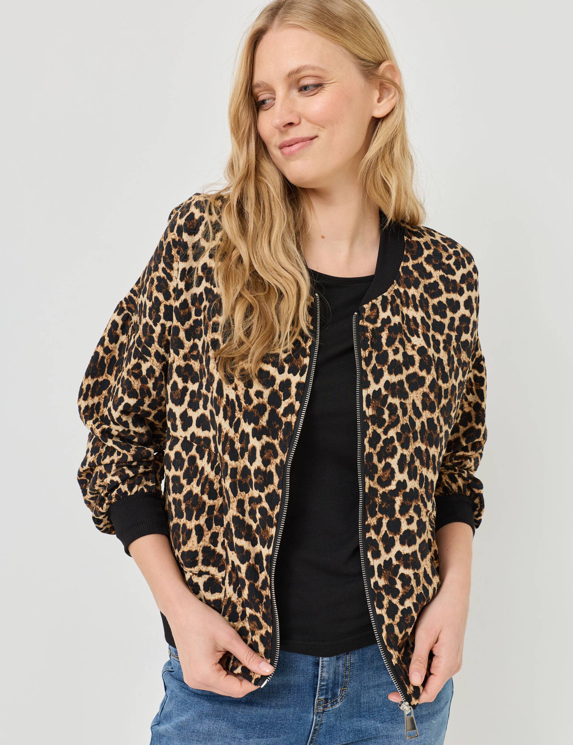 Leichter Blouson mit Leo-Muster von Jeans Fritz