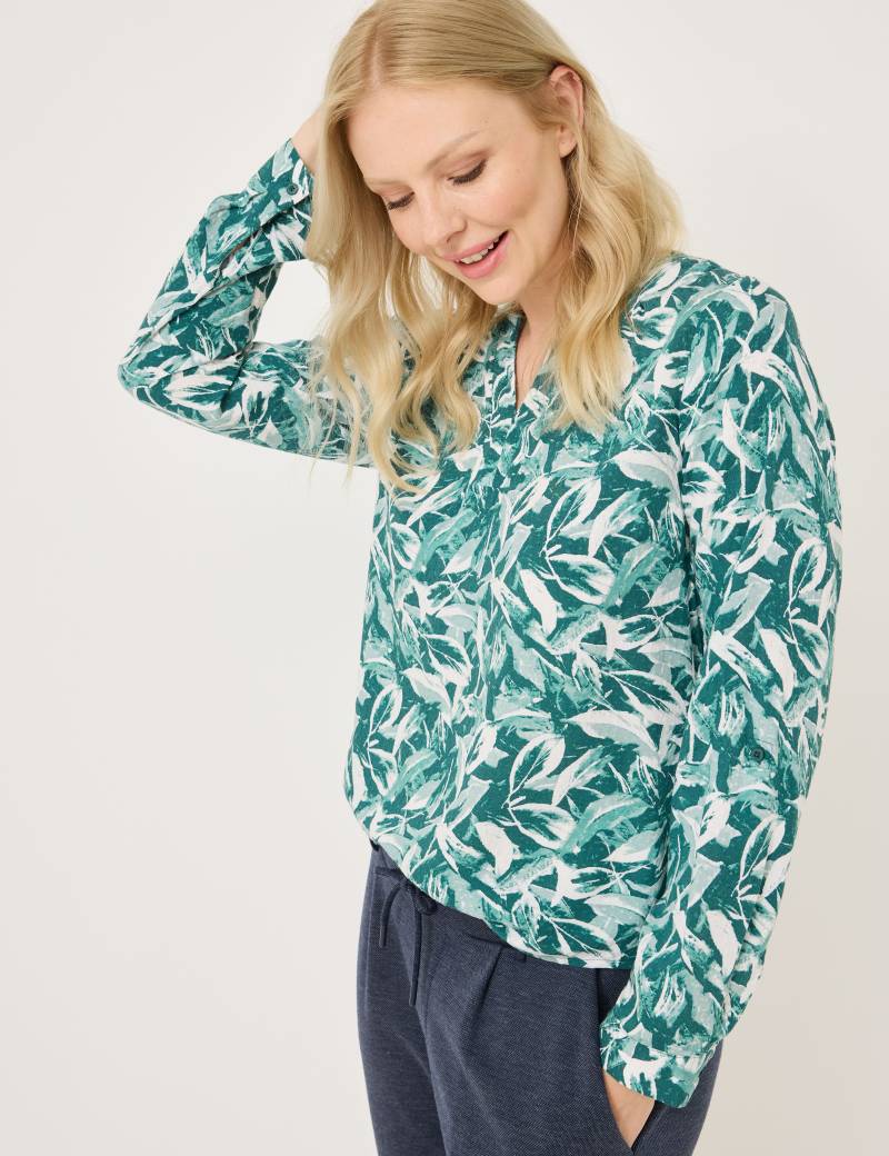 Bluse mit Allover Blätterprint von Jeans Fritz