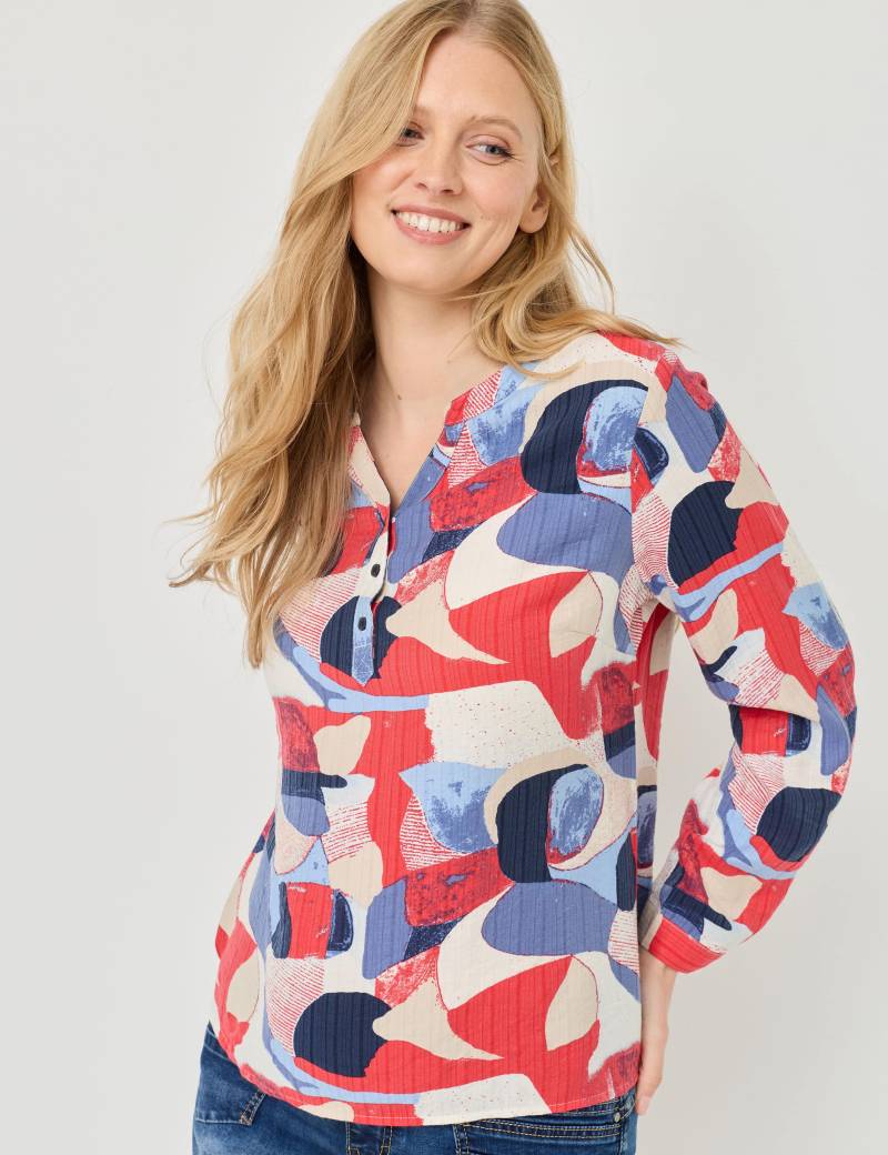 Gemusterte Viskose-Bluse von Jeans Fritz
