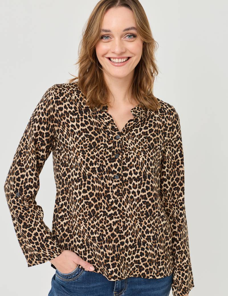 Leo-Bluse mit Henley-Ausschnitt von Jeans Fritz