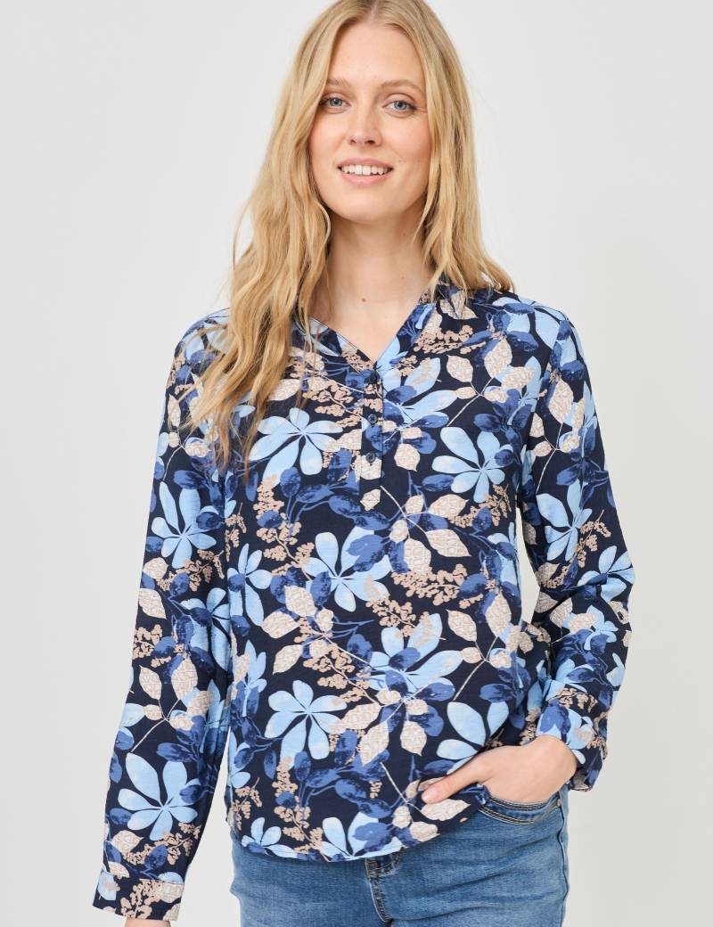 Bedruckte Schlupfbluse mit Kragen von Jeans Fritz