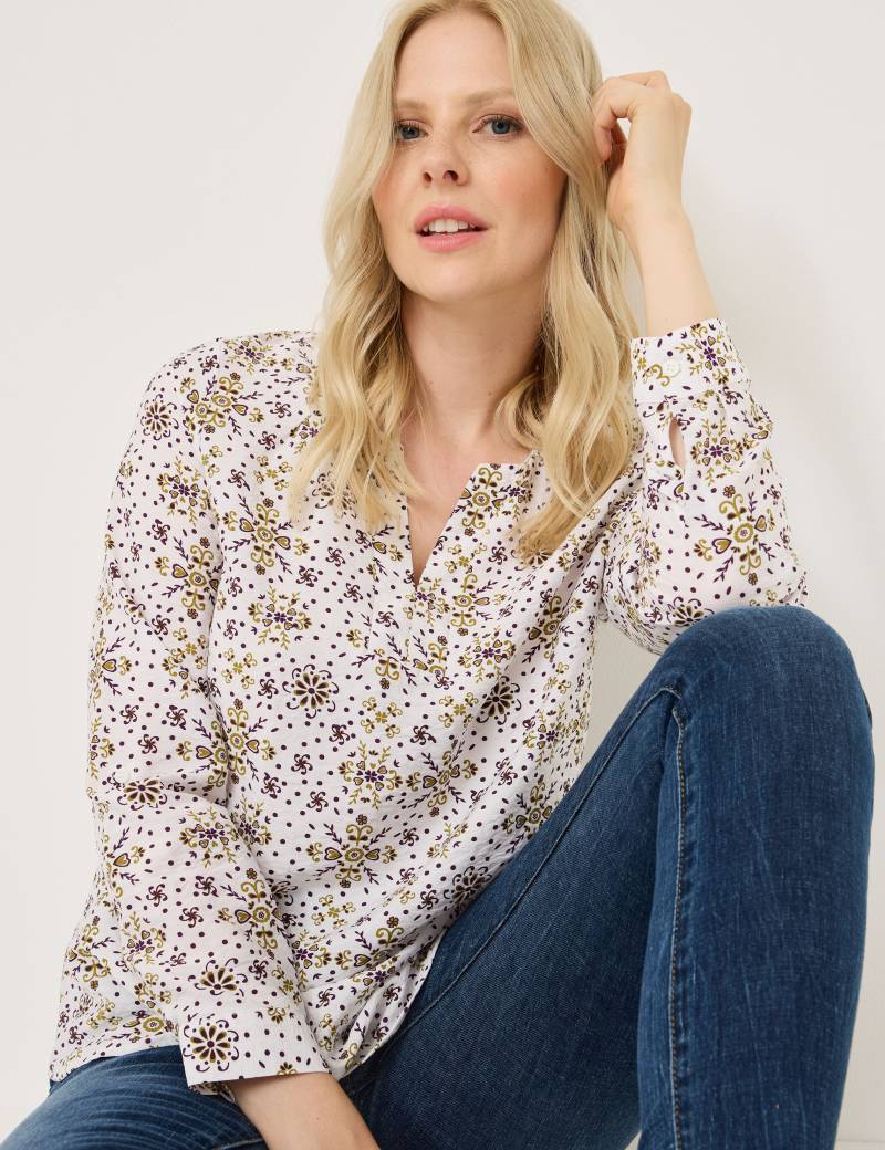 Leichte Bluse mit schönem Print von Jeans Fritz
