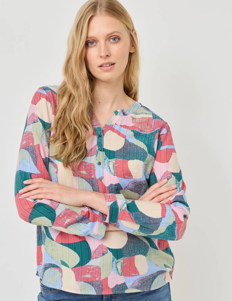 Gemusterte Viskose-Bluse von Jeans Fritz