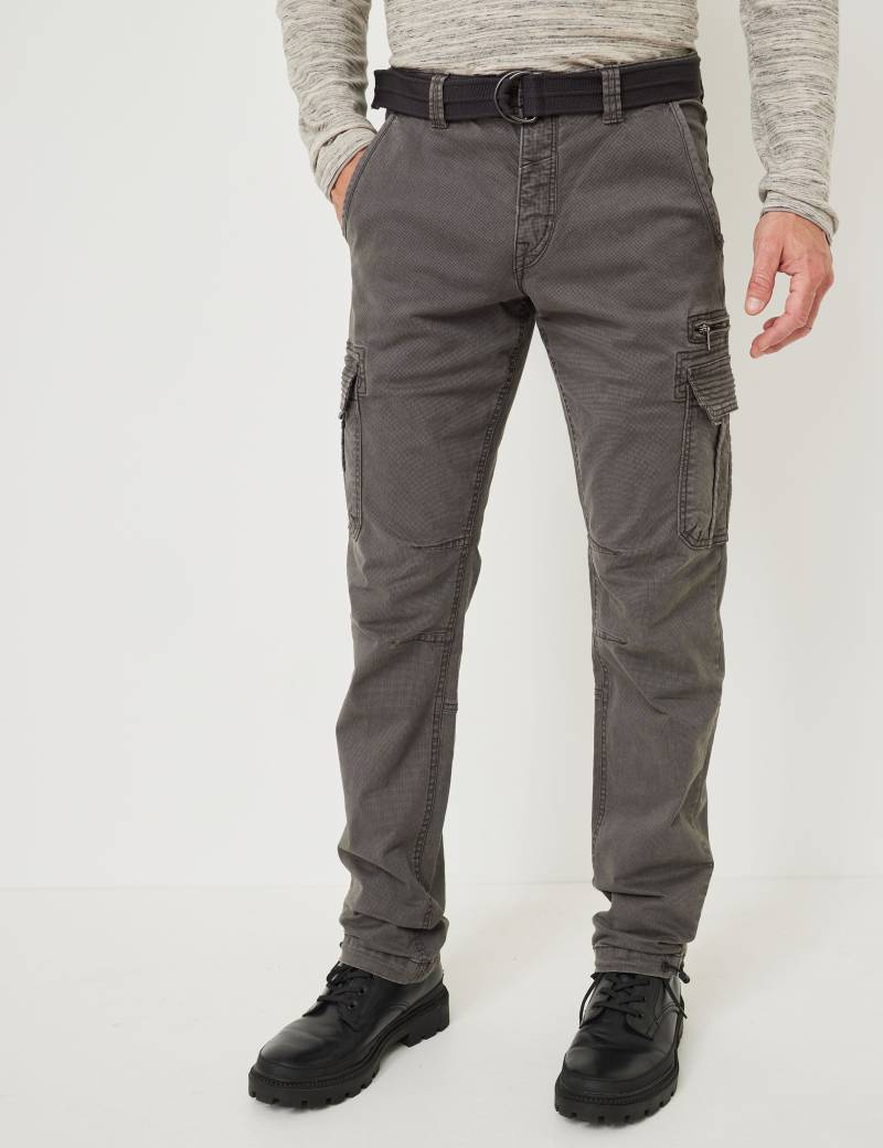 Cargohose mit Minikaro & Gürtel von Jeans Fritz