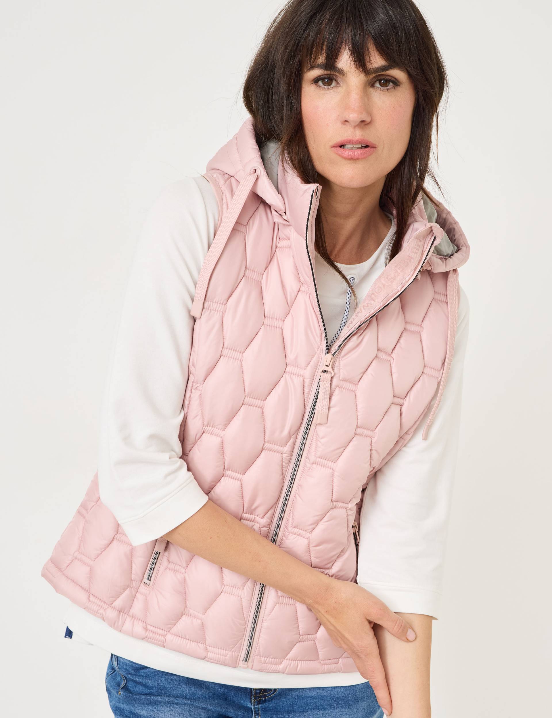 Damen-Steppweste, Kapuze abnehmbar von Jeans Fritz