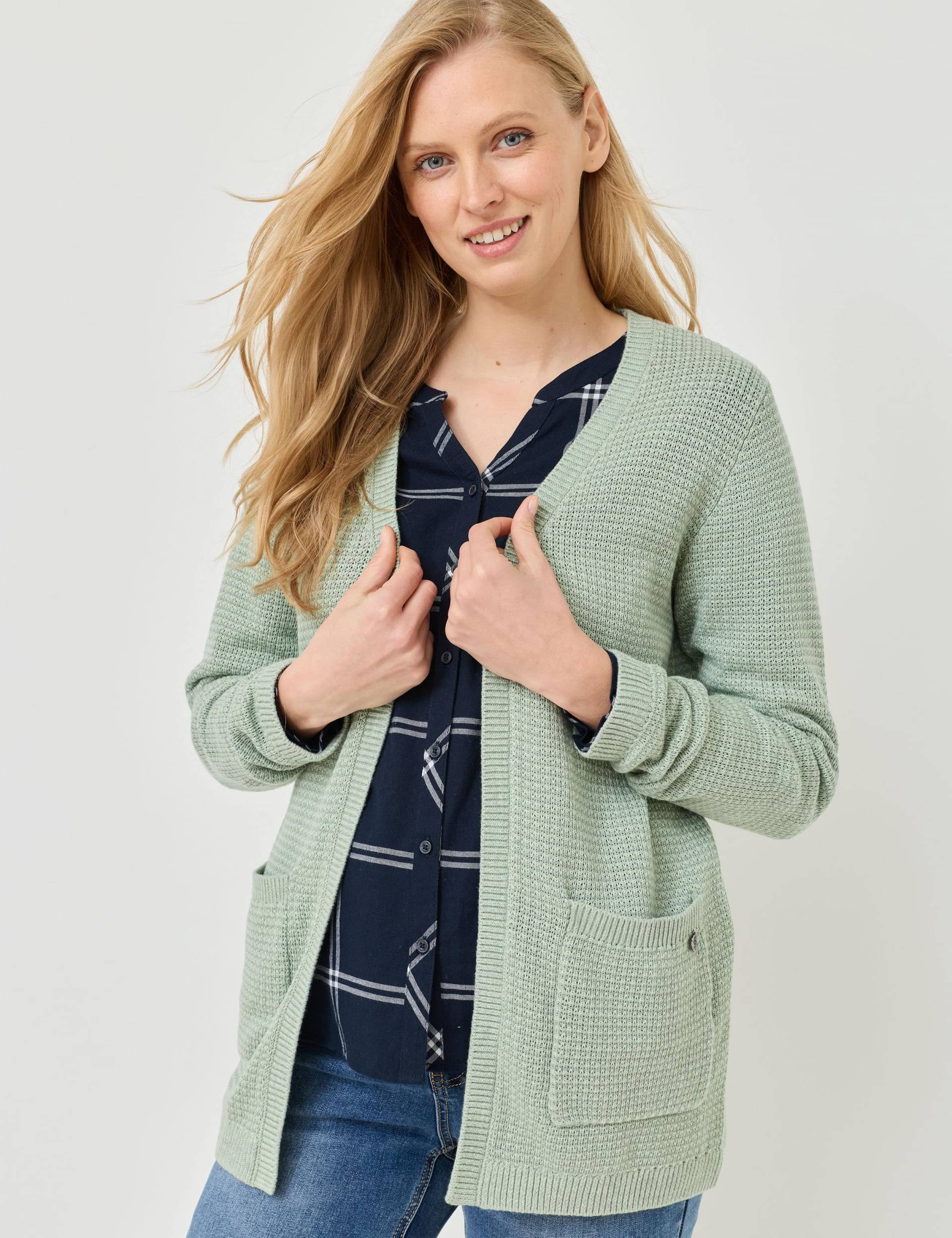 Dezent gestreifte Strickjacke von Jeans Fritz