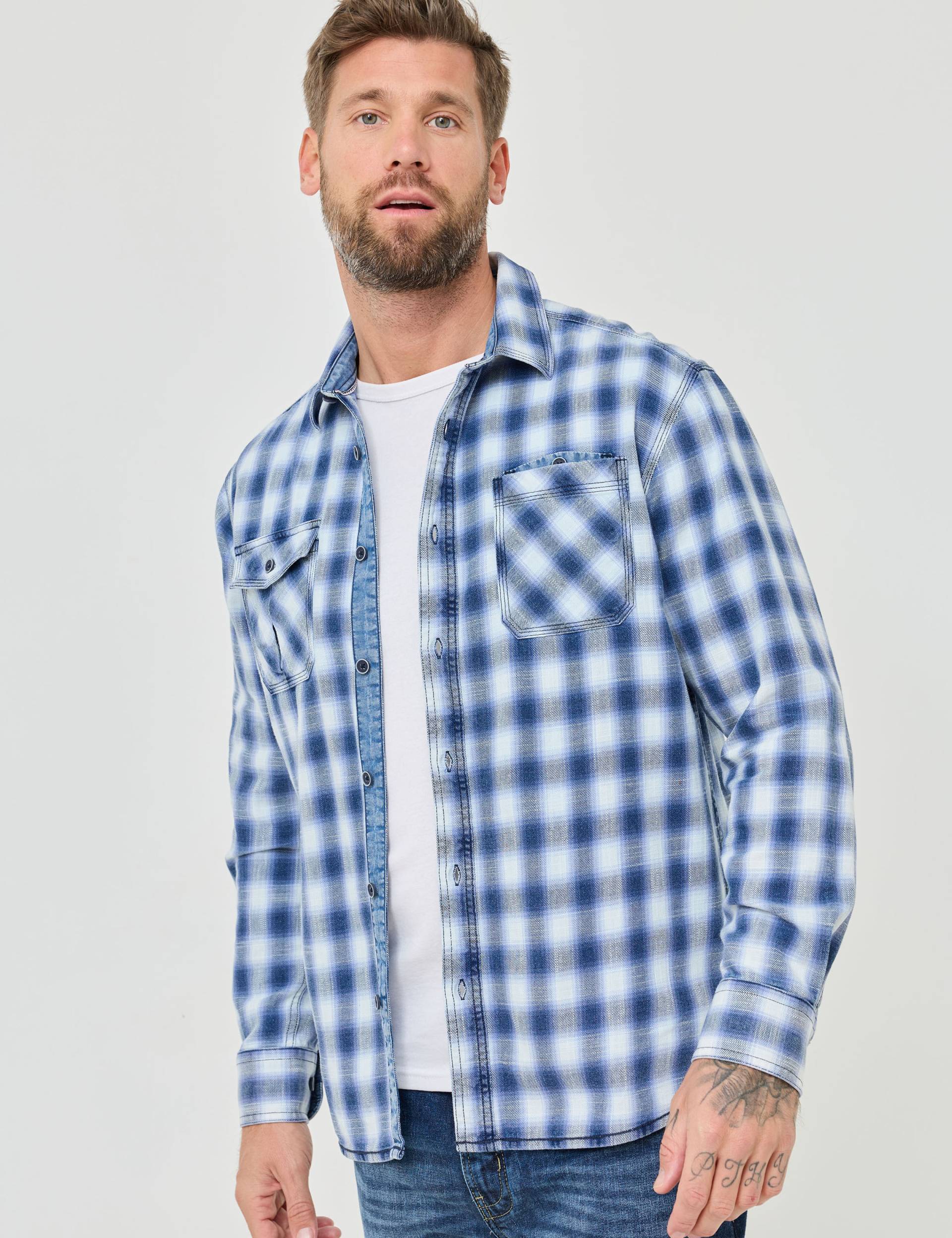 Kariertes Hemd im Demimlook von Jeans Fritz